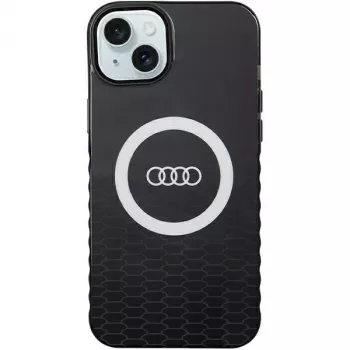 Audi IML Big Logo MagSafe Case voor iPhone 15 Plus / 14 Plus 6,7 inch zwart Hartschale