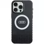 Audi IML Big Logo MagSafe Case voor iPhone 15 Pro Max 6,7 inch zwart Hartschale