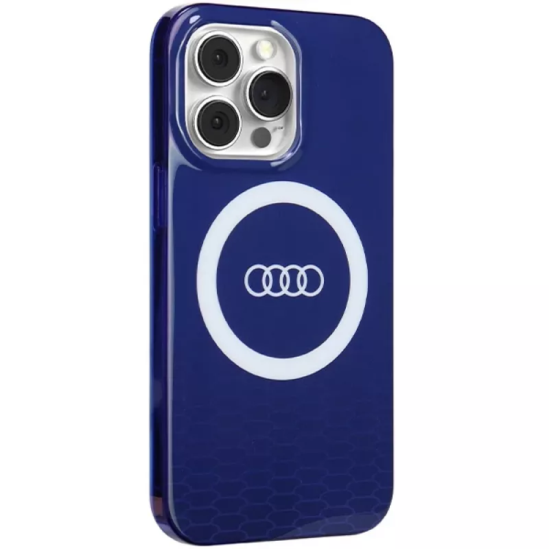 Audi IML Big Logo MagSafe Case voor iPhone 13 Pro / 13 6.1 navy blue hard case