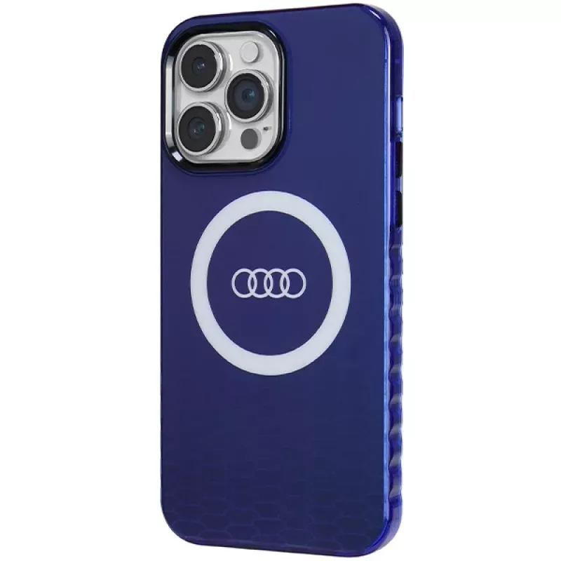 Audi IML Big Logo MagSafe Case voor iPhone 14 Pro Max 6,7 navy blue hardcase