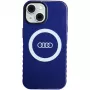 Audi IML Big Logo MagSafe Case voor iPhone 15 / 14 / 13 6.1 navy blue hard case
