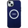Audi IML Big Logo MagSafe Case voor iPhone 15 Plus / 14 Plus 6.7, navy blue hardcase