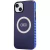 Audi IML Big Logo MagSafe Case voor iPhone 15 Plus / 14 Plus 6.7, navy blue hardcase