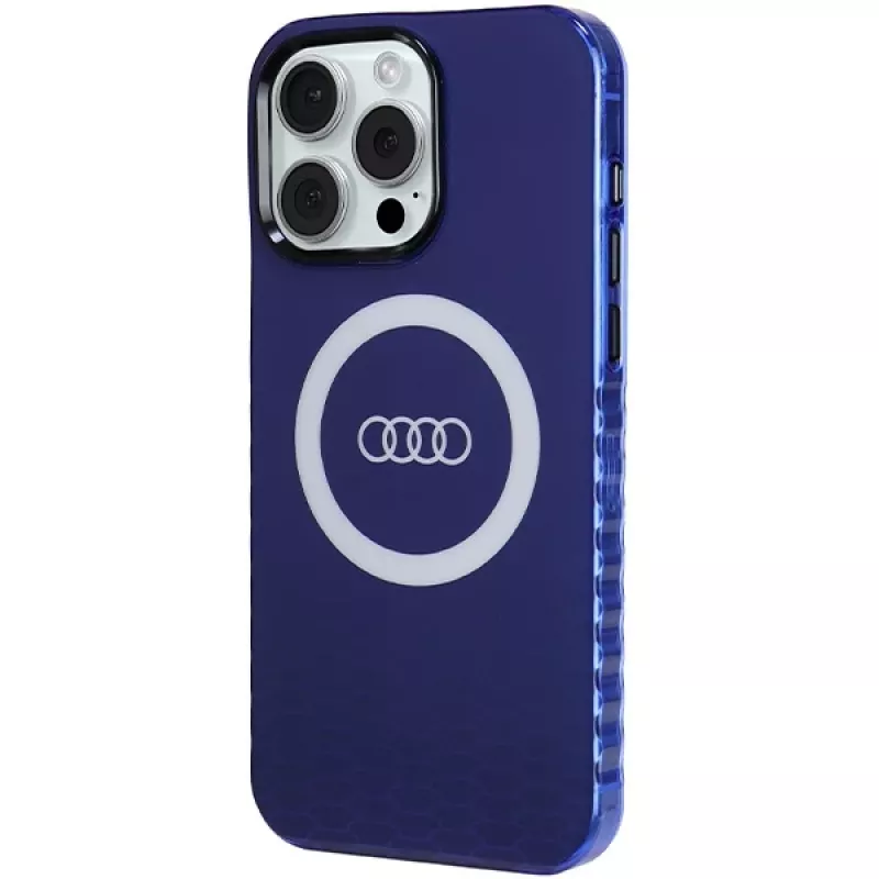 Audi IML Big Logo MagSafe Case voor iPhone 15 Pro Max 6,7 navy blue hardcase AU-IMLMIP15PM-Q5/D2-BE
