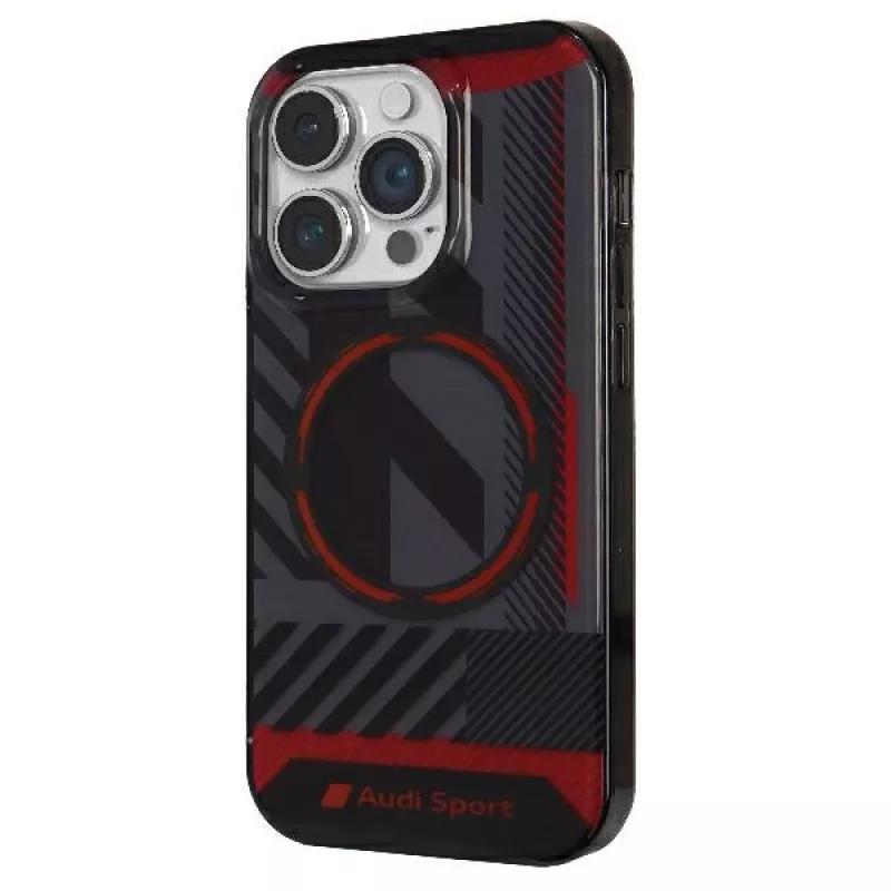Audi IML Sport MagSafe Case voor iPhone 14 Pro Max 6,7 inch zwart Hartschale
