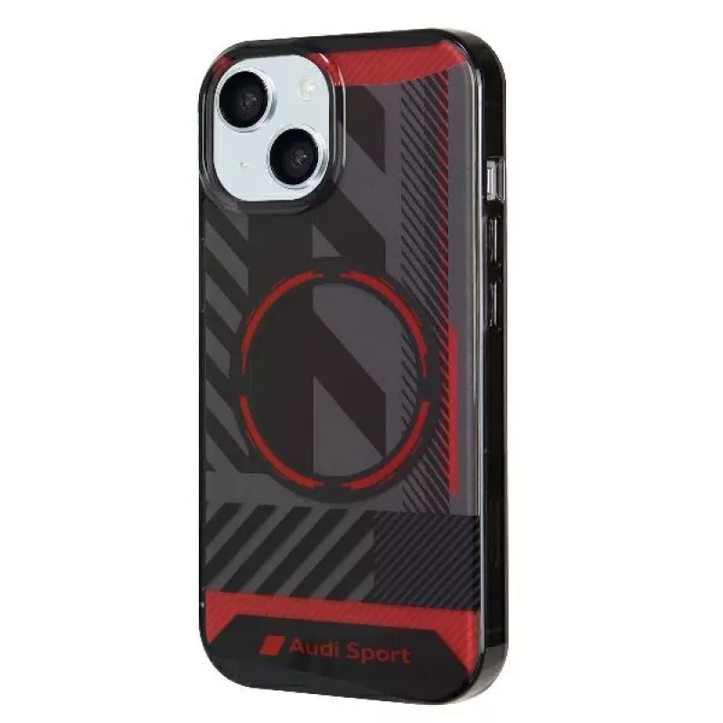 Audi IML Sport MagSafe Case voor iPhone 15 Plus / 14 Plus 6,7 inch zwart Hartschale