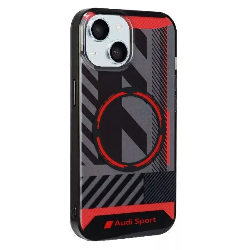Audi IML Sport MagSafe Case voor iPhone 15 Plus / 14 Plus 6,7 inch zwart Hartschale