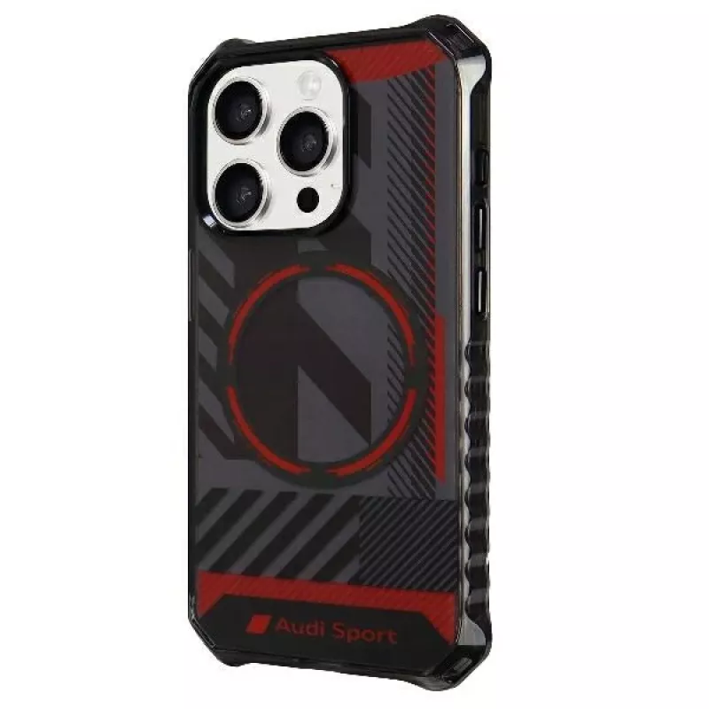 Audi IML Sport MagSafe Case voor iPhone 15 Pro Max 6,7 inch zwart Hardcase