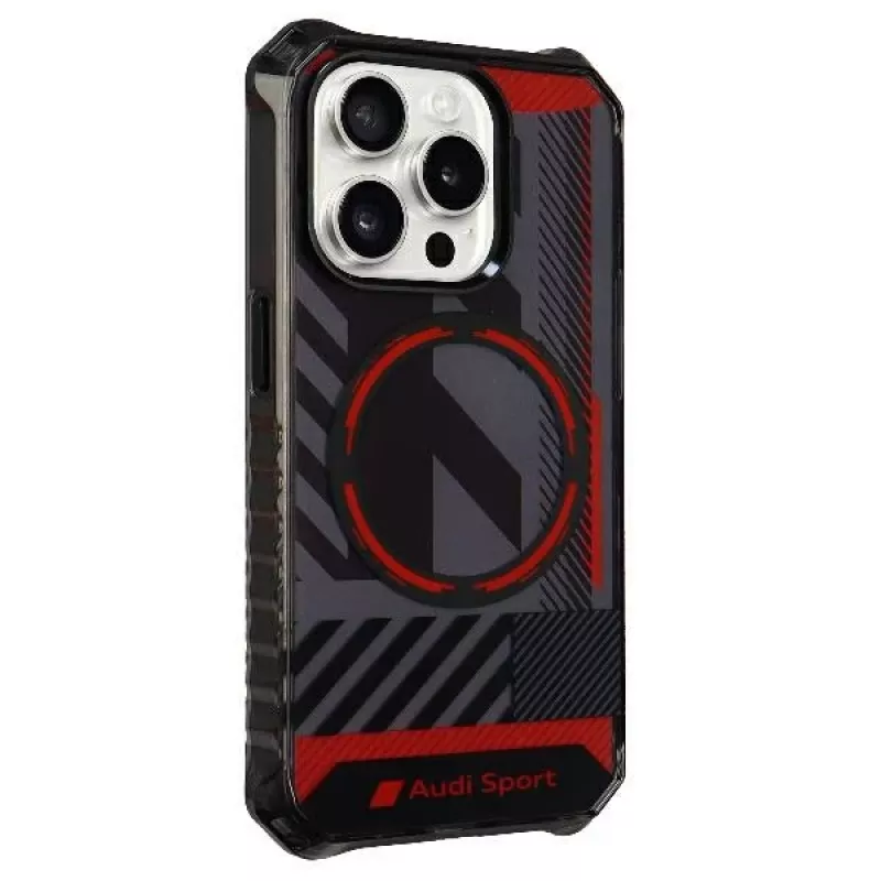 Audi IML Sport MagSafe Case voor iPhone 15 Pro Max 6,7 inch zwart Hardcase