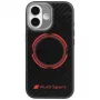 Audi RSQ Carbon Fiber Sport Red Circle MagSafe Case voor iPhone 17 zwart