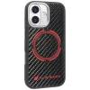 Audi RSQ Carbon Fiber Sport Red Circle MagSafe Case voor iPhone 17 zwart