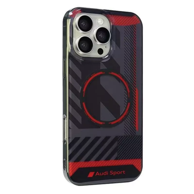 Audi IML Sport MagSafe Hard Case voor iPhone 16 Pro Max 6,9 inch - zwart