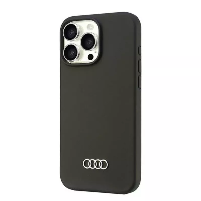 Audi Silicone Case voor iPhone 16 Pro Max 6.9 inch zwart hard case AU-LSRIP16PM-Q3/D1-BK