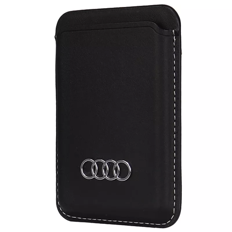 Audi portemonnee van kunstleder met kaartvak zwart MagSafe AU-MSCH-Q3/D1-BK