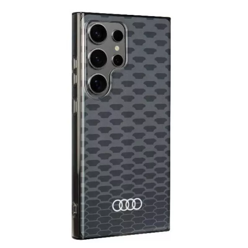 Audi IML Stitching Pattern MagSafe Case voor Samsung Galaxy S24 Ultra S928 zwarte hardcase AU-IMLMS24U-Q5/D3-BK