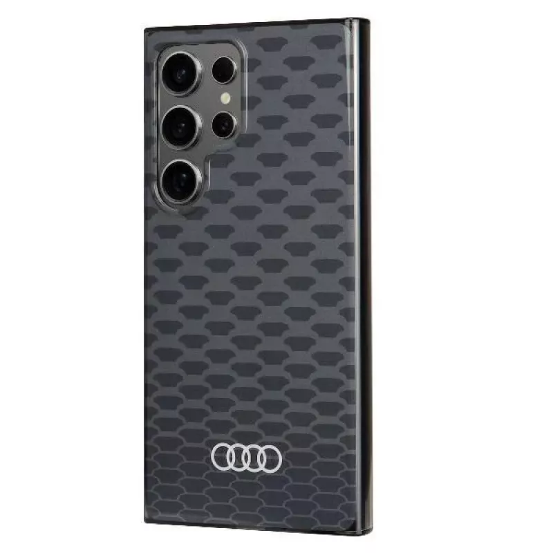 Audi IML Stitching Pattern MagSafe Case voor Samsung Galaxy S24 Ultra S928 zwarte hardcase AU-IMLMS24U-Q5/D3-BK