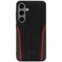 Audi echt leder MagSafe Hard Case voor Samsung Galaxy S24 (S921) - zwart/rood