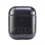 Audi leder Big Logo AirPods 1/2 hoes zwart AU-AP-GT/D3-BK