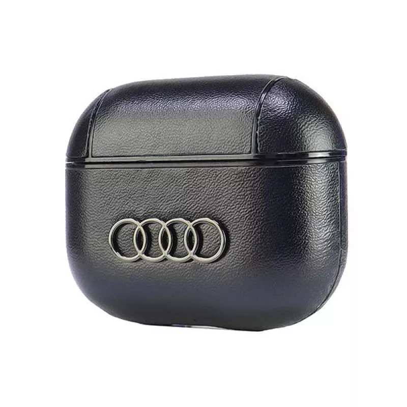 Audi leder Big Logo AirPods 3 hoes zwart AU-AP3-GT/D3-BK