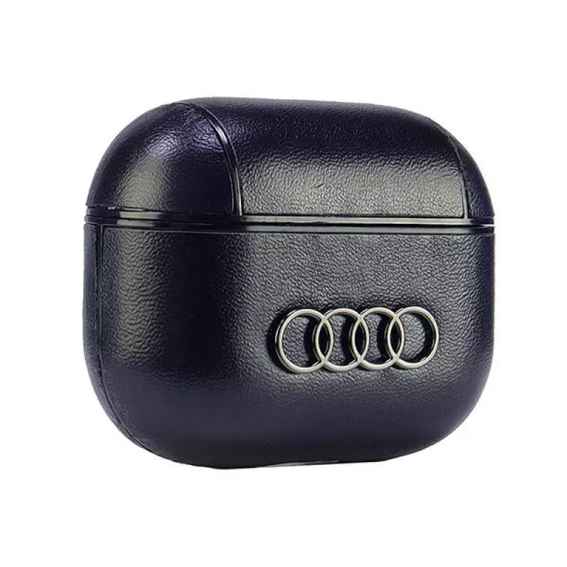 Audi leder Big Logo AirPods 3 hoes zwart AU-AP3-GT/D3-BK