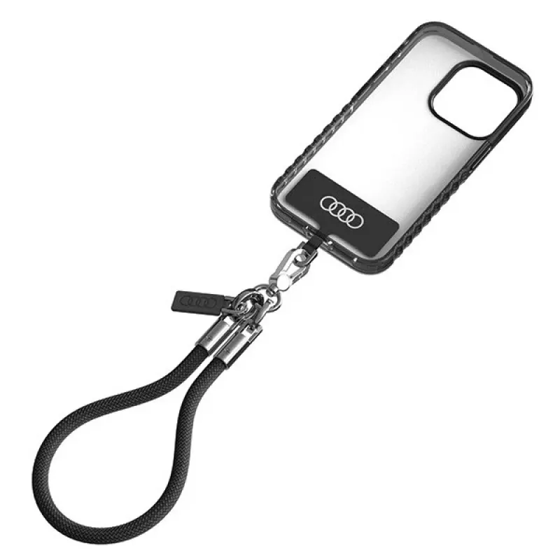 Audi Universal Phone Lanyard 28cm 8mm zwart AU-HSL8-R8/D1-BK