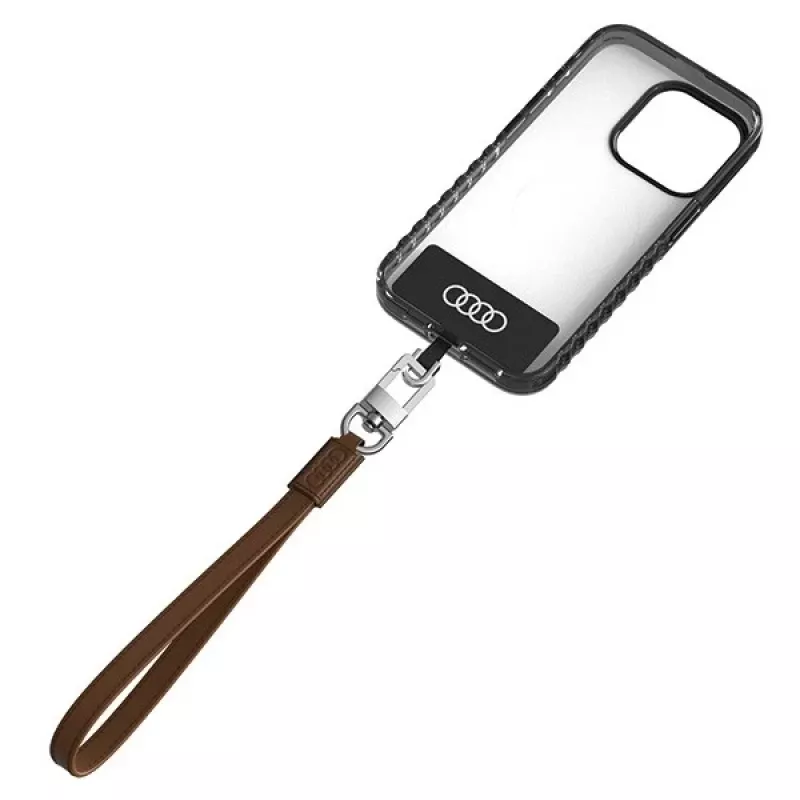 Audi Universal Phone Lanyard 28cm 10mm leder bruin AU-HSLSL-GT/D1-BN