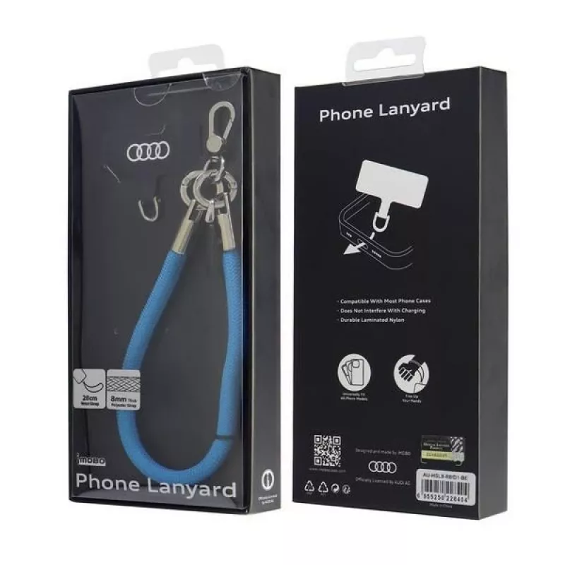 Audi Universal Phone Lanyard 28cm 8mm blauw AU-HSL8-R8/D1-BE