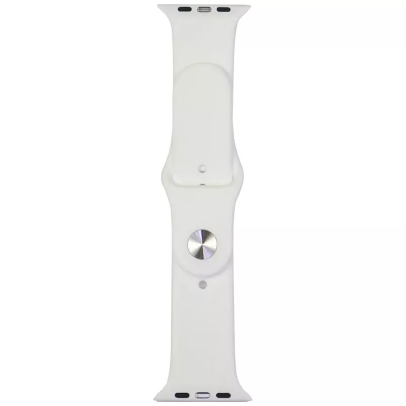 Audi Sport Red Logo siliconen horlogeband voor Apple Watch 44/45/46/49mm wit
