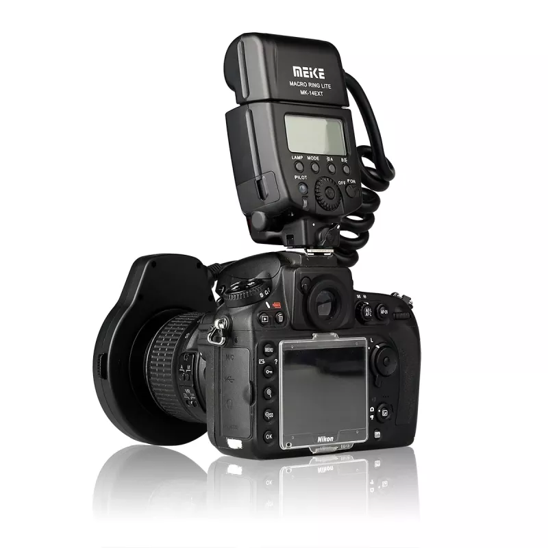Meike MK-14EXT-N macro ringflitser voor Nikon DSLR-camera's