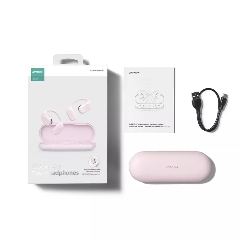 Joyroom Openfree JR-OE1 TWS draadloze open-ear-koptelefoon - Roze