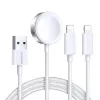 Joyroom S-IW007 3-in-1 magnetische oplaadkabel USB-A naar Lightning/USB-C/Micro USB 1.2m Wit