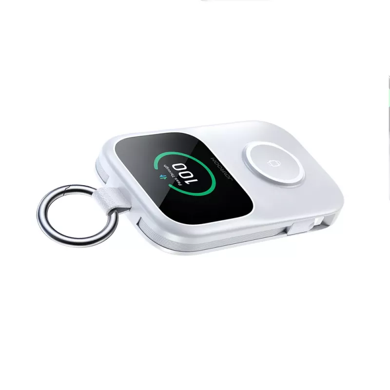 Joyroom JR-W19 5000 mAh draadloze horloge-opladapter powerbank Wit