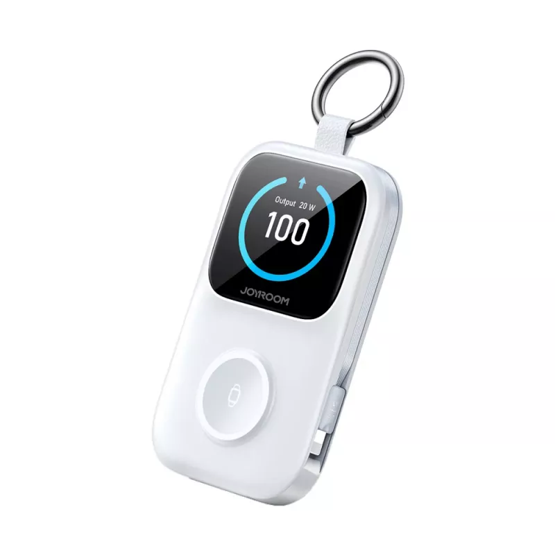 Joyroom JR-W19 5000 mAh draadloze horloge-opladapter powerbank Wit