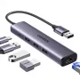 UGREEN 5-in-1 USB-A Hub naar 3x USB 3.0 + RJ45 + USB-C (Zilver)