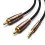 UGREEN 2x RCA (Cinch) naar 3,5 mm audiokabel, 2 m, zwart