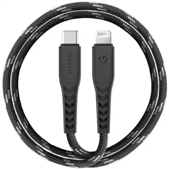 ENERGEA Nyloflex USB-C naar Lightning kabel MFi gecertificeerd 1,5m zwart