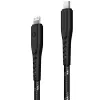 ENERGEA Nyloflex USB-C naar Lightning kabel MFi gecertificeerd 1,5m zwart
