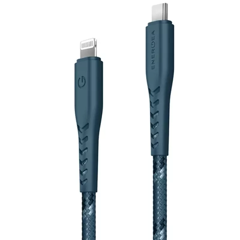 ENERGEA Nyloflex USB-C naar Lightning-kabel MFi-gecertificeerd 1,5m blauw