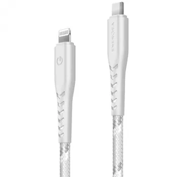 ENERGEA Nyloflex USB-C naar Lightning-kabel 1,5m wit MFI
