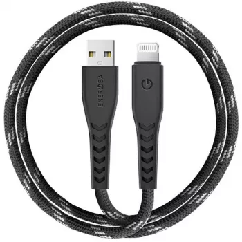 ENERGEA Nyloflex USB-A naar Lightning laad- en synckabel C89 MFi 1,5m zwart