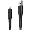 ENERGEA Nyloflex USB-A naar Lightning laad- en synckabel C89 MFi 1,5m zwart