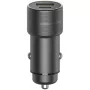 ENERGEA Alu Drive PD20+ Auto-oplader 38W 1xUSB-A + 1xUSB-C PD QC3.0 Gunmetal