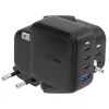 ENERGEA Travelite GAN100 100W GaN USB-C-oplader 3C1A zwart US+EU
