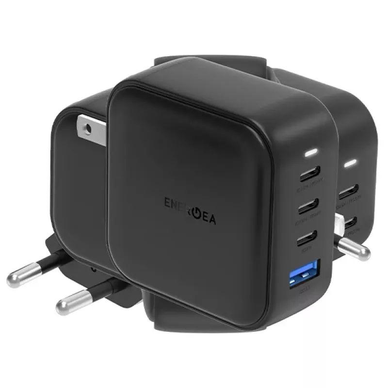 ENERGEA Travelite GAN100 100W GaN USB-C-oplader 3C1A zwart US+EU