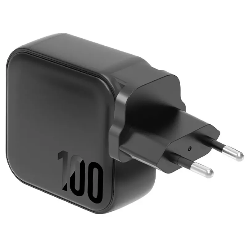 ENERGEA Travelite GAN100 100W GaN USB-C-oplader 3C1A zwart US+EU