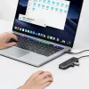 USAMS SJ575HUB01 USB-C-hub 2x USB-A USB-C PD HDMI SD Micro SD-kaartlezer zwart