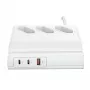 USAMS 65W Super SiFast Charging USB-verlengstekker EU wit CC160TC01 (US-CC160)