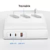 USAMS 65W Super SiFast Charging USB-verlengstekker EU wit CC160TC01 (US-CC160)