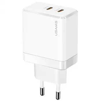 USAMS T54 GaN 40W 2xUSB-C PD snelladen wandlader wit CC172TC02 (US-CC172)