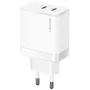 USAMS T54 GaN 40W 2xUSB-C PD snelladen wandlader wit CC172TC02 (US-CC172)